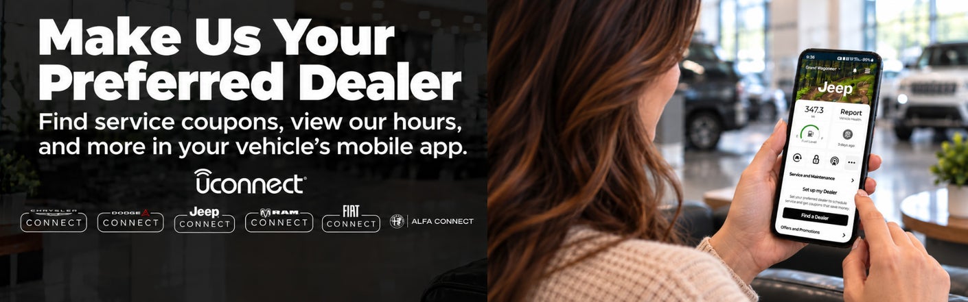 uconnect® make us your preferred dealer | Champion Chrysler Jeep Dodge RAM of Lansing in Lansing MI