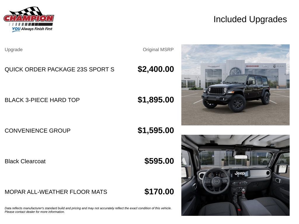 2026 Jeep Wrangler WRANGLER 4-DOOR SPORT S
