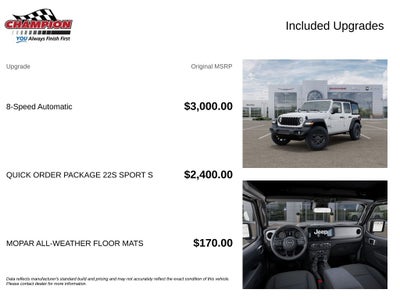 2026 Jeep Wrangler WRANGLER 4-DOOR SPORT S