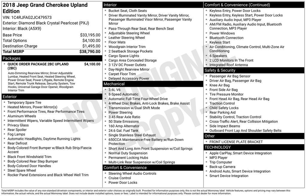 2018 Jeep Grand Cherokee Upland 4x4