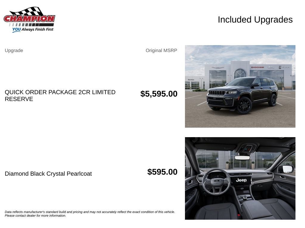 2026 Jeep Grand Cherokee GRAND CHEROKEE L LIMITED RESERVE 4X4
