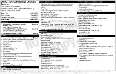 2023 Jeep Grand Cherokee L Summit Reserve 4x4