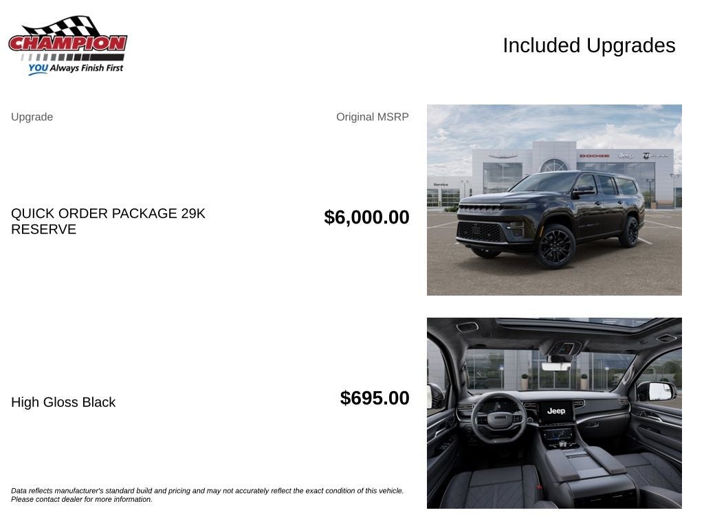 2026 Jeep Grand Wagoneer L GRAND WAGONEER L SUMMIT RESERVE 4X4