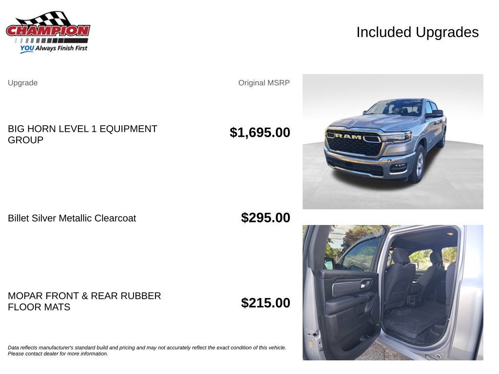 2025 RAM 1500 Big Horn Crew Cab 4x4 5'7' Box
