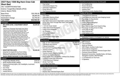 2027 RAM 1500 Big Horn
