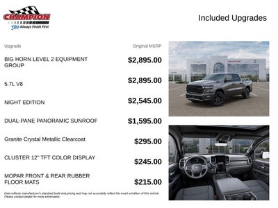 2026 RAM Ram 1500 RAM 1500 BIG HORN CREW CAB 4X4 5'7' BOX
