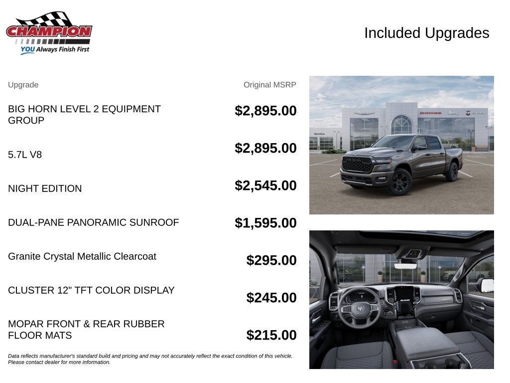 2026 RAM Ram 1500 RAM 1500 BIG HORN CREW CAB 4X4 5'7' BOX