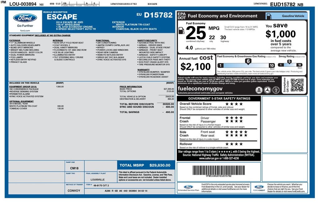 2014 Ford Escape SE