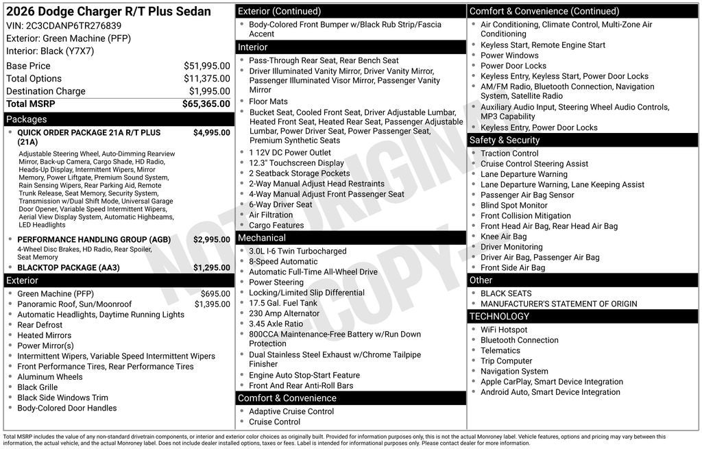 2026 Dodge Charger CHARGER R/T PLUS 4-DOOR AWD