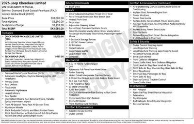 2026 Jeep Cherokee CHEROKEE LIMITED 4X4