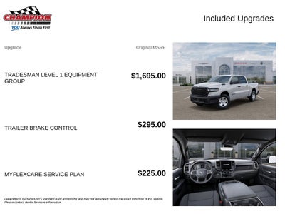 2026 RAM Ram 1500 RAM 1500 TRADESMAN CREW CAB 4X4 5'7' BOX