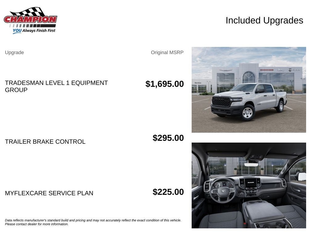 2026 RAM Ram 1500 RAM 1500 TRADESMAN CREW CAB 4X4 5'7' BOX