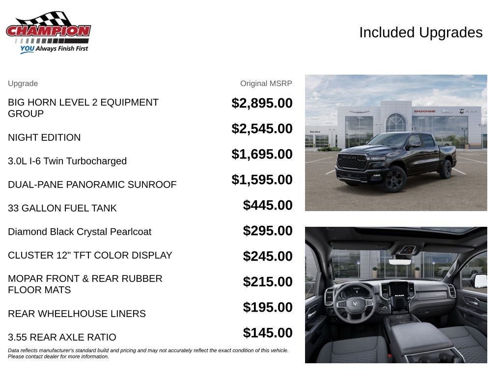 2026 RAM 1500 RAM 1500 BIG HORN CREW CAB 4X4 5'7' BOX