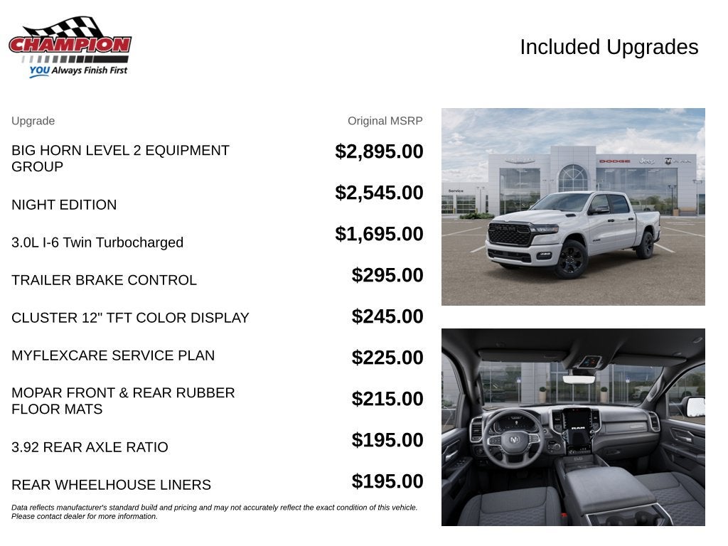 2026 RAM Ram 1500 RAM 1500 BIG HORN CREW CAB 4X4 5'7' BOX
