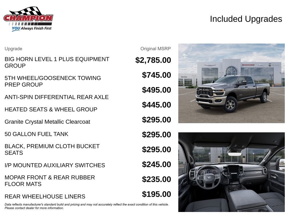 2026 RAM 2500 RAM 2500 BIG HORN CREW CAB 4X4 8' BOX