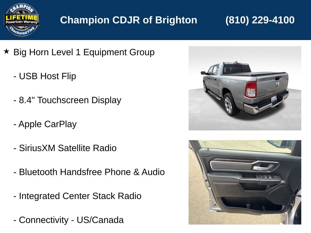2023 RAM 1500 Big Horn Crew Cab 4x4 5'7' Box