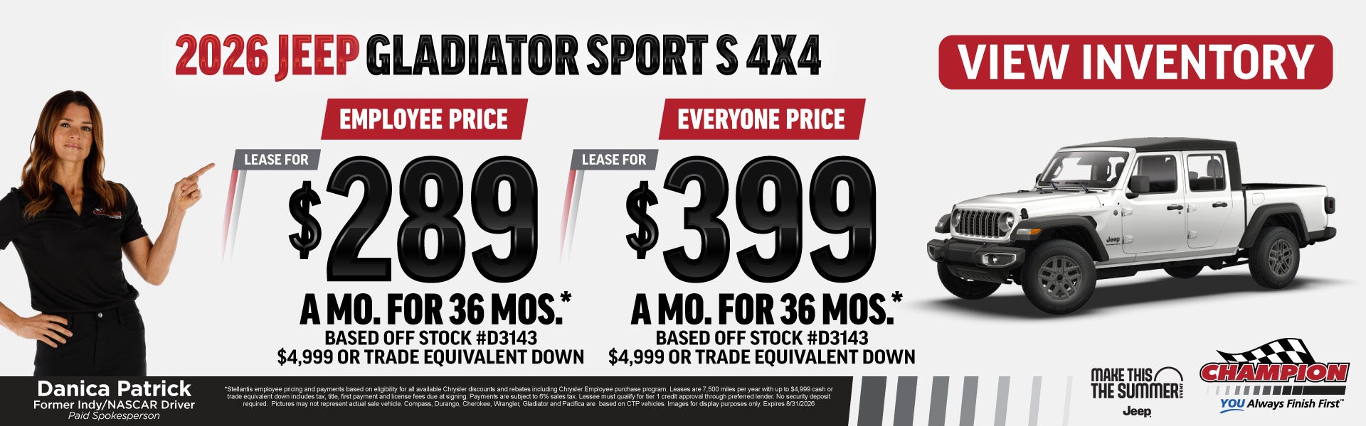 2026 Jeep Gladiator Sport S at Champion Chrysler Jeep Dodge RAM of Lansing in Lansing MI